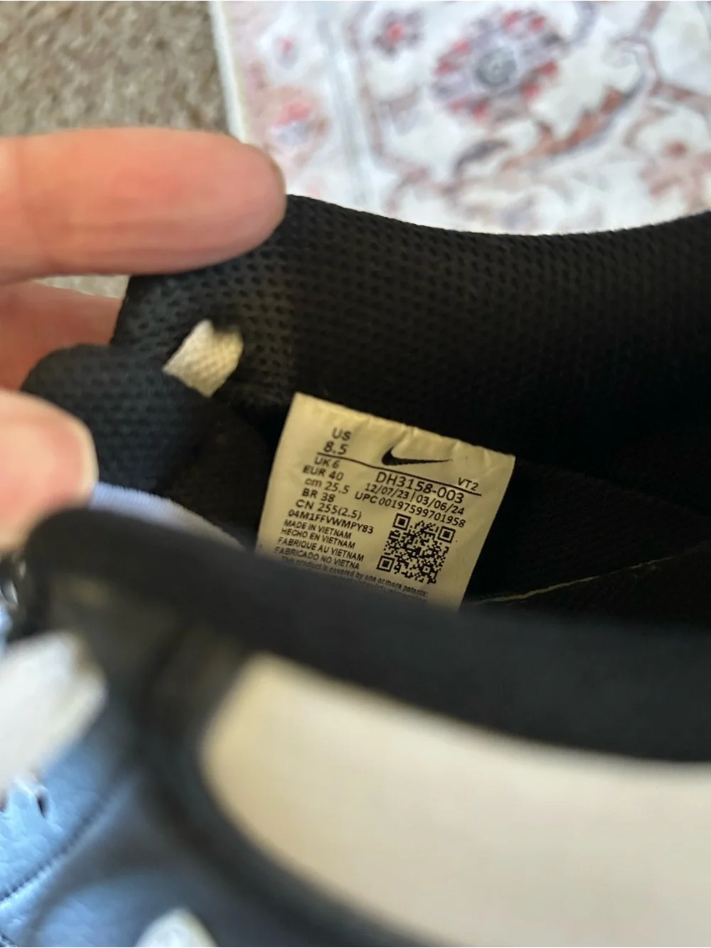 Nike Black and White Casual Low-Top Sneakers